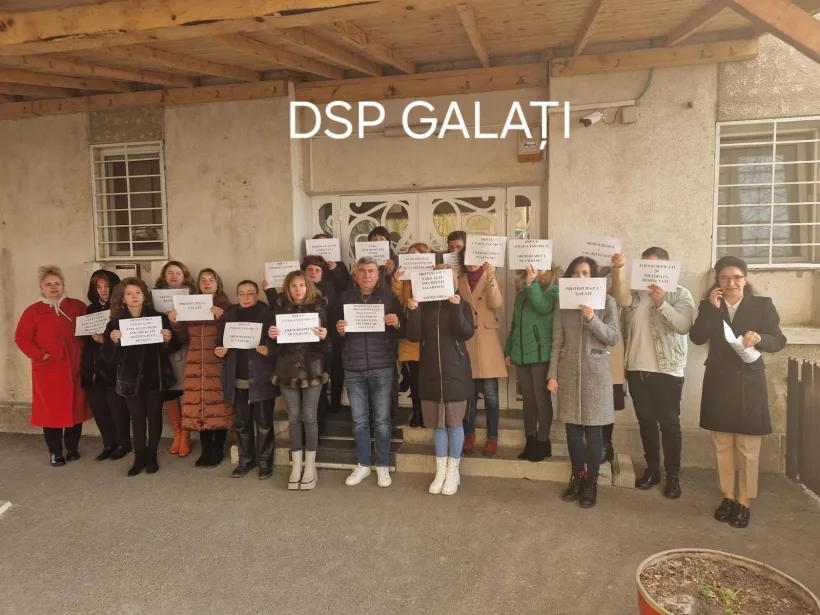 Un nou protest al angajaților Direcției de Sănătate Publică Galați   